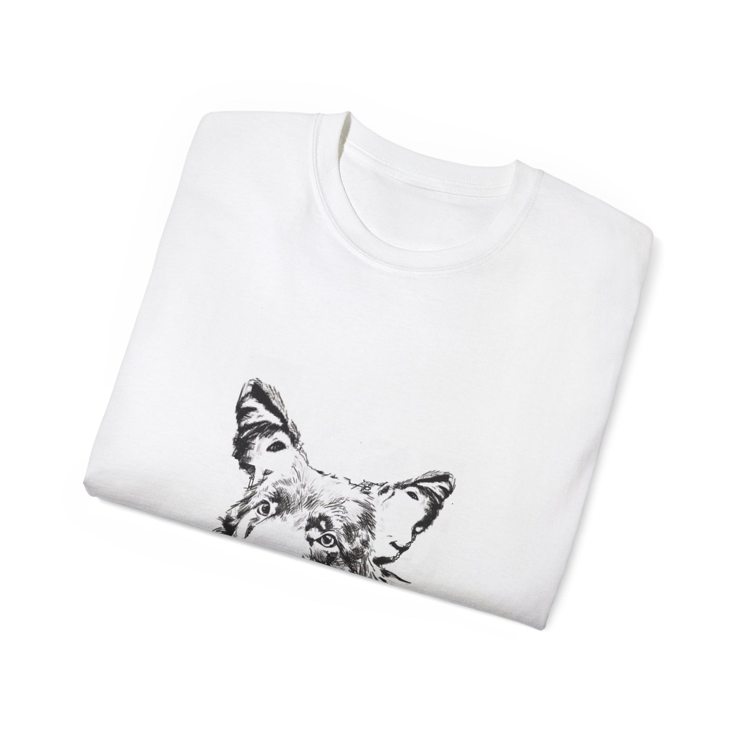 German Shepard Blk & Wht Unisex Ultra Cotton Tee