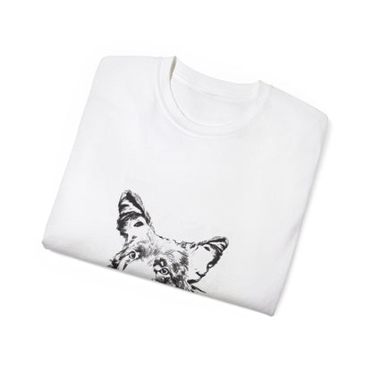 German Shepard Blk & Wht Unisex Ultra Cotton Tee