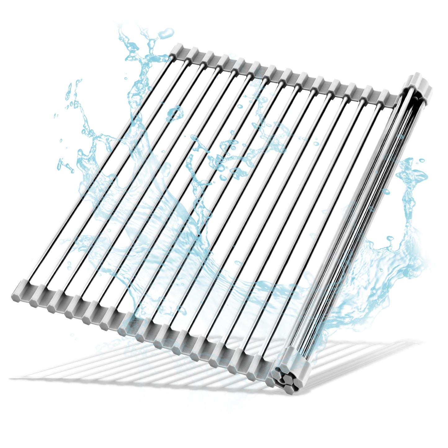 Drainer Rack 20L Large Silicone Water Filter Shelf, Kitchen Sink, Shelf, Sink Roller Shutter, Foldable Drain Shelf