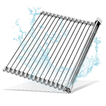 Drainer Rack 20L Large Silicone Water Filter Shelf, Kitchen Sink, Shelf, Sink Roller Shutter, Foldable Drain Shelf