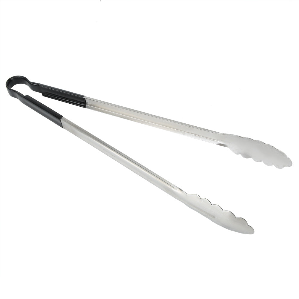 Stainless Steel Black Handle BBQ Grill Food Clip Anti-scald Barbecue Clamp Accessory Tongs Tool