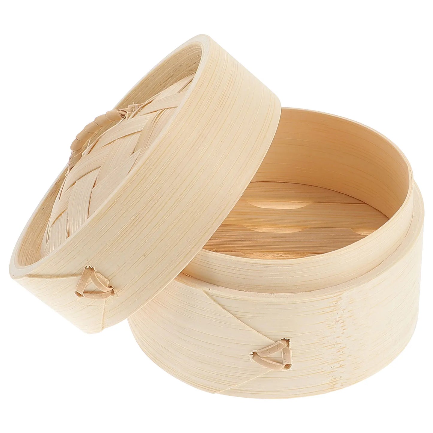 1 Set Bamboo Food Steamer Covered Bamboo Dumpling Bun Steamer Basket Kitchen Steamer For Chinese Food Buns Making Cooking Tool