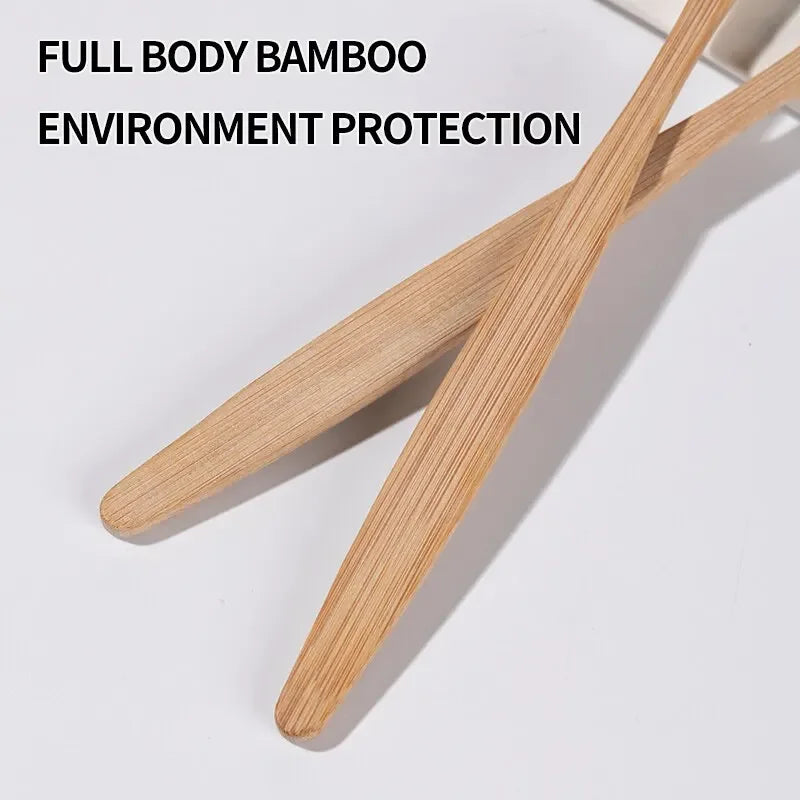 10Pcs Eco friendly toothbrush Bamboo Resuable Toothbrushes Portable Adult Wooden Soft Tooth Brush for Home Travel Hotel use